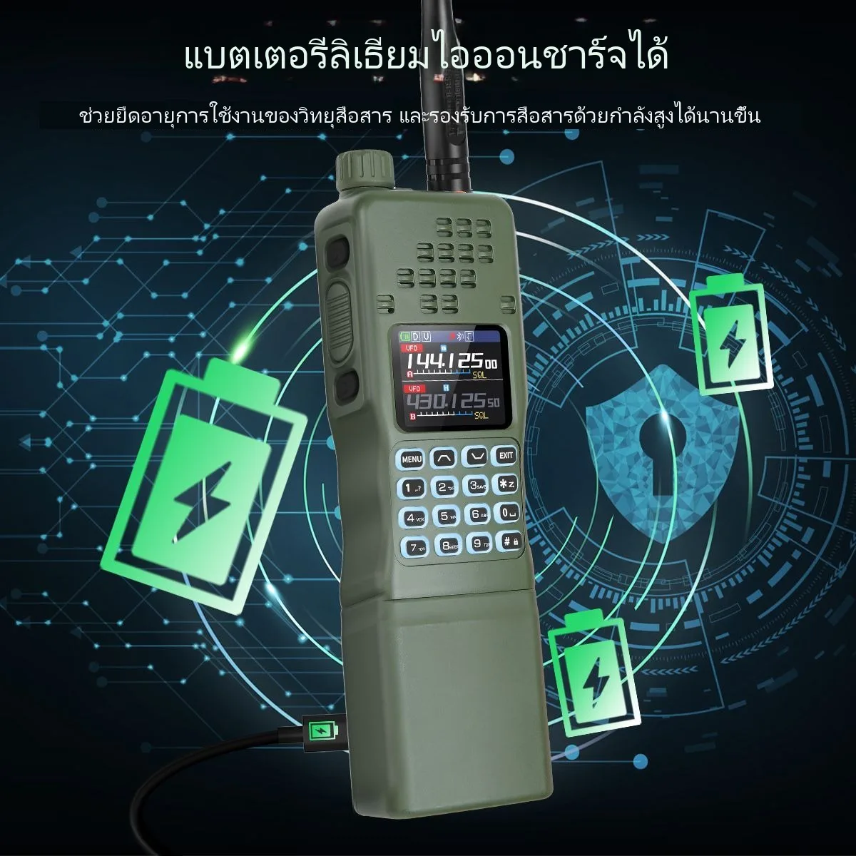 วิทยุสื่อสาร Baofeng AR-152 PRO สแตนด์บายยาวนาน ระบบระบุตำแหน่ง GPS กำลังสูง - Image 16