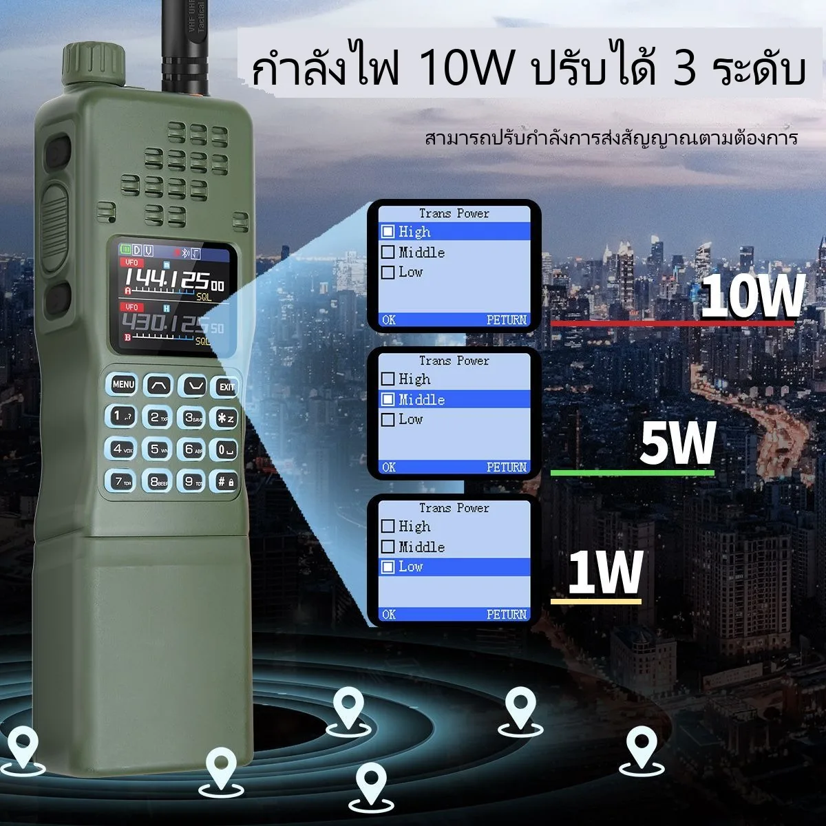 วิทยุสื่อสาร Baofeng AR-152 PRO สแตนด์บายยาวนาน ระบบระบุตำแหน่ง GPS กำลังสูง - Image 8